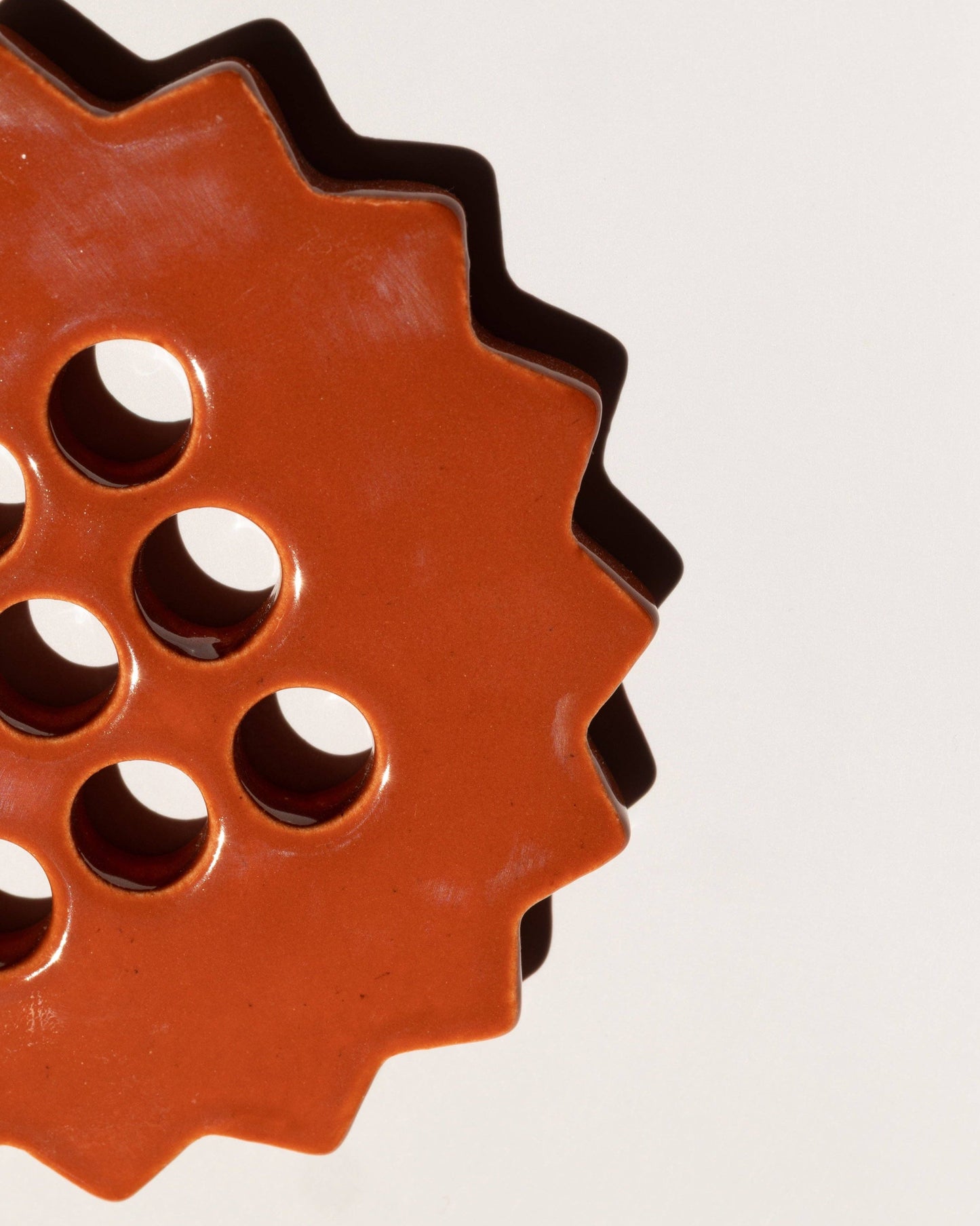 Sunshine Flower Frog | Terracotta | Ceramic Lid