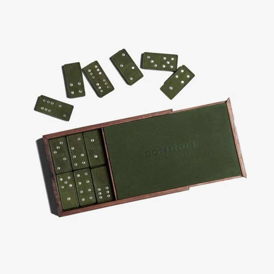 Handcrafted Leather Domino Set