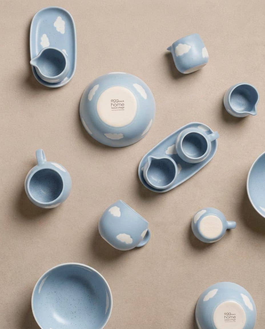 Blue Ball Mug 17oz / 500ml stoneware ceramic — Cloud Collection