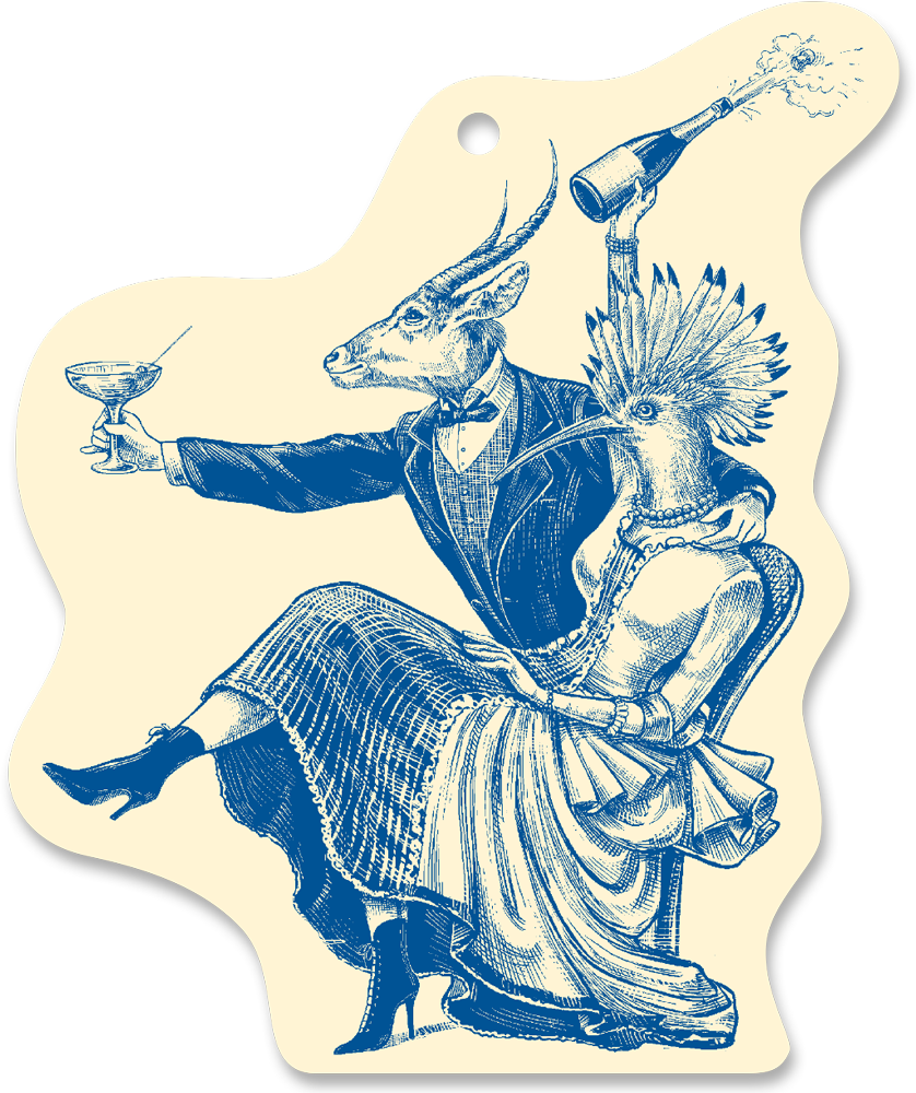 Poppin' Bottles with Models Ornament