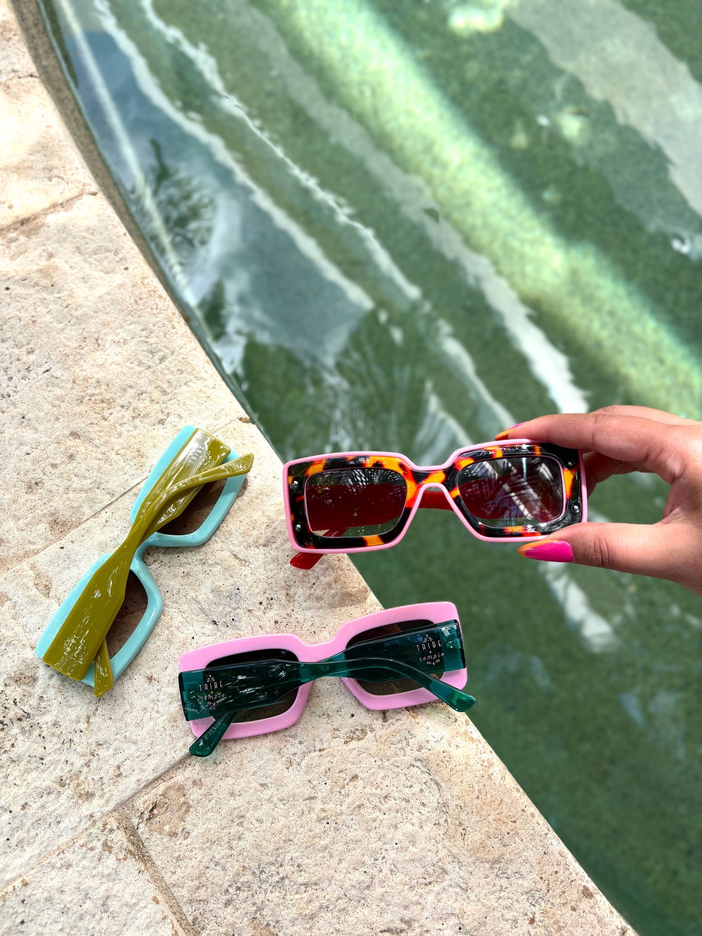 Deco Sunglasses Pink + Red