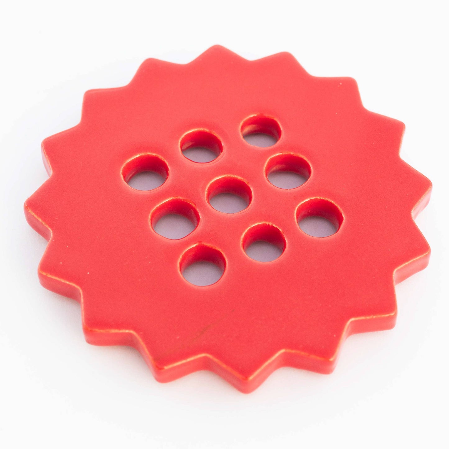 Sunshine Flower Frog | Ruby Red | Ceramic Lid