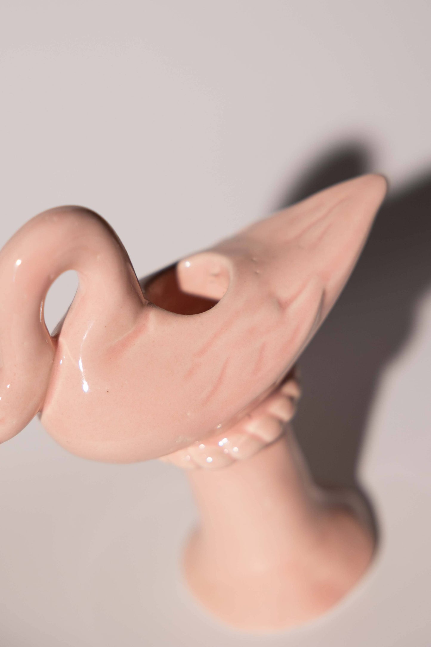 Nordic Swan Candlestick Holder | Pink