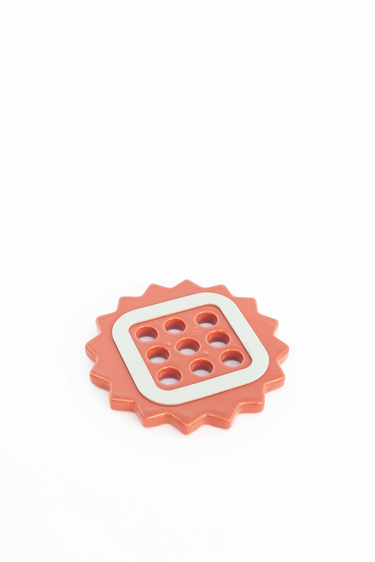 Sunshine Flower Frog | Terracotta | Ceramic Lid