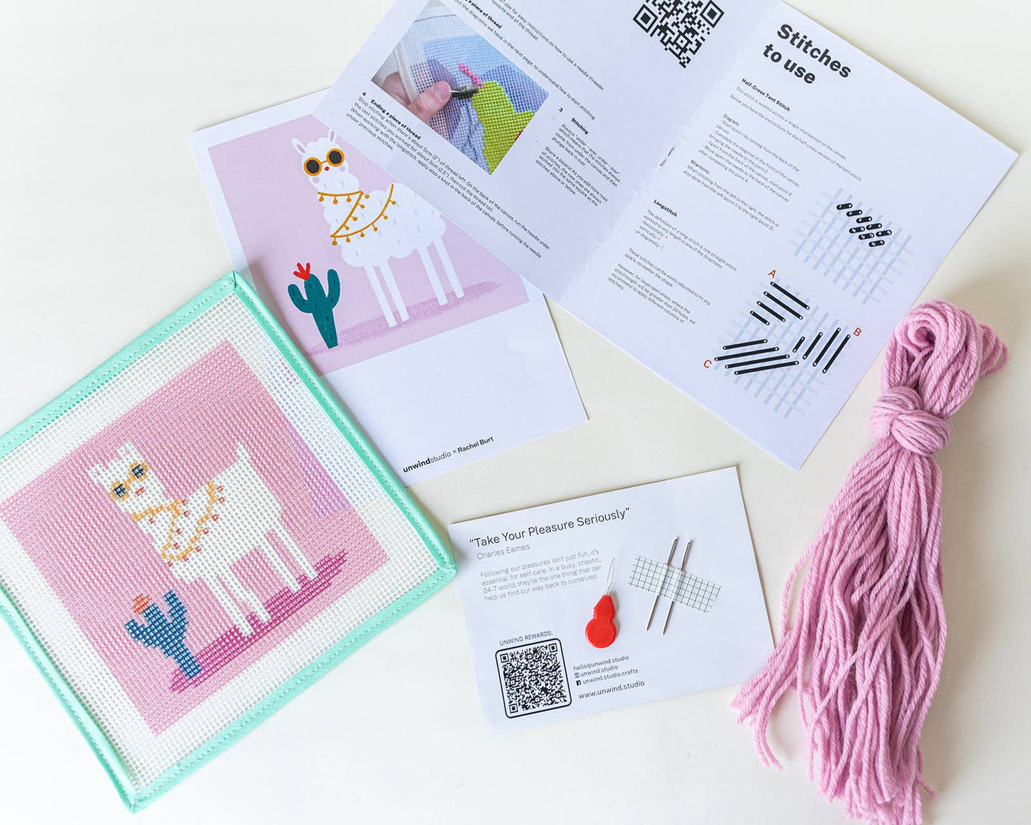 No Drama Llama - Needlepoint Kit for Kids