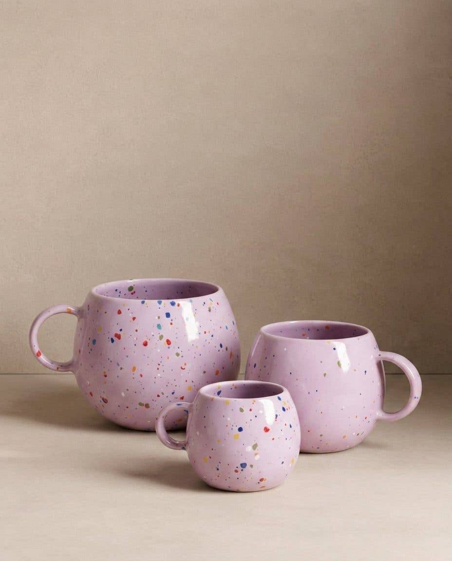 Lilac Ball Mug 500ml / 17oz stoneware ceramic — Party Collection