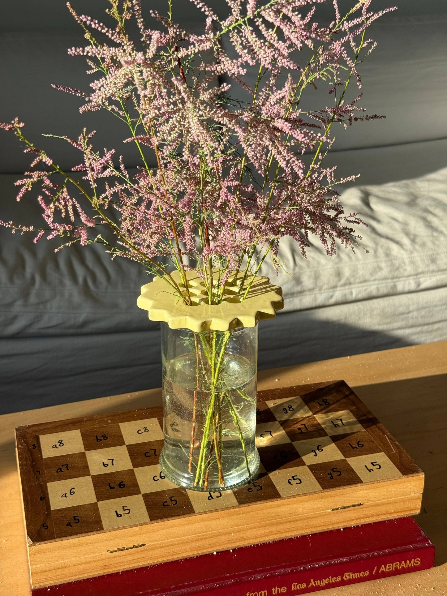 Sunshine Flower Frog | Butter Yellow | Ceramic Lid