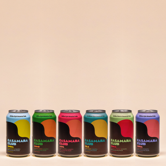 Como cans, mountain amaro — Alpine style botanical soda