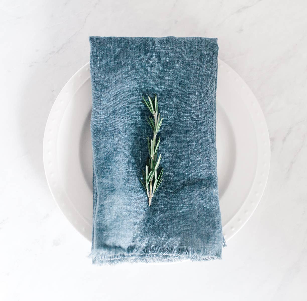 Stone Washed Linen Dinner Napkin | Handwoven in India