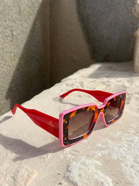Deco Sunglasses Pink + Red
