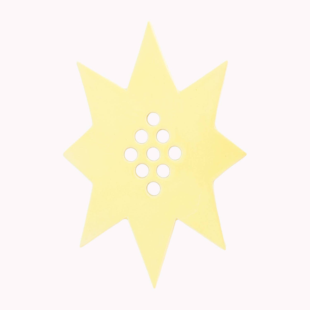 Star Flower Frog  | Butter Yellow | Ceramic Lid