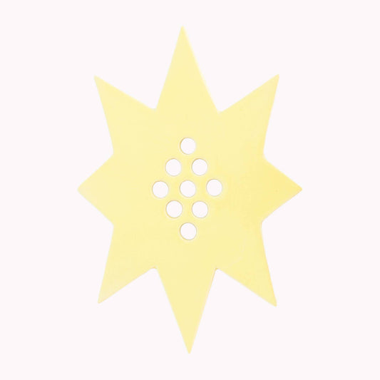 Star Flower Frog  | Butter Yellow | Ceramic Lid
