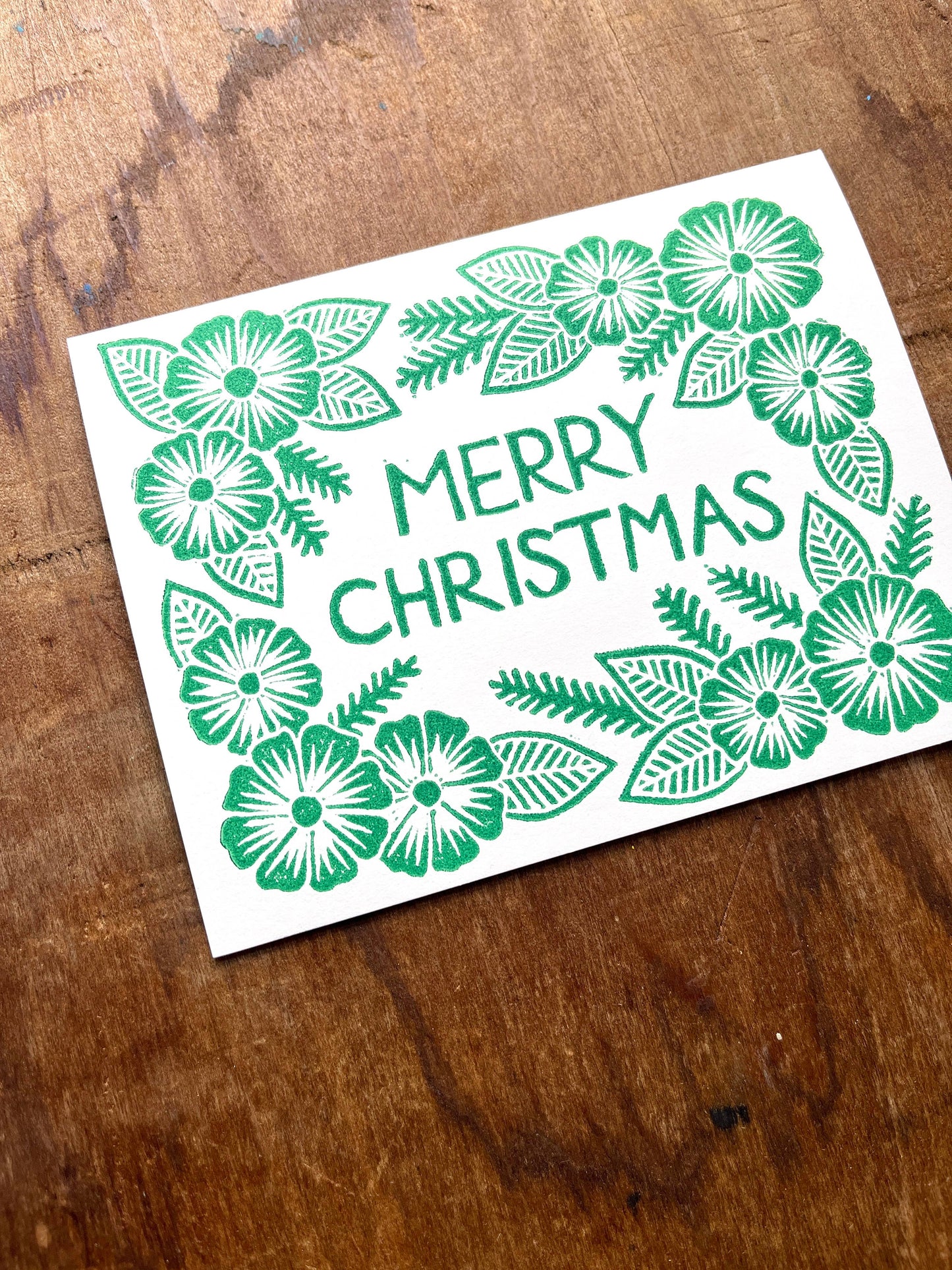 "Merry Christmas," Greeting Card
