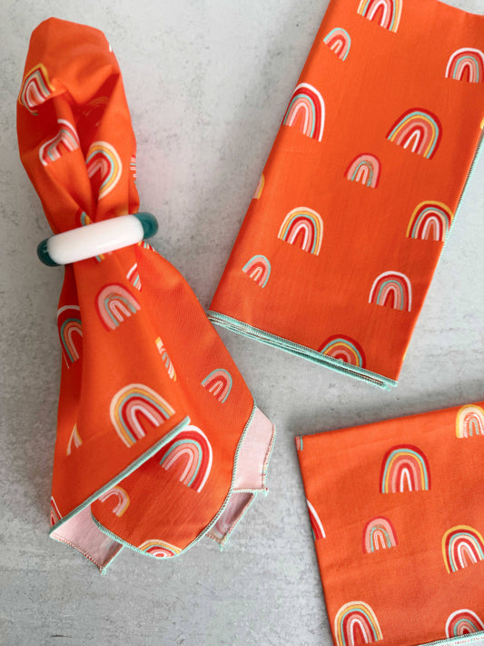 Over the Rainbow Cloth Napkins, set of four