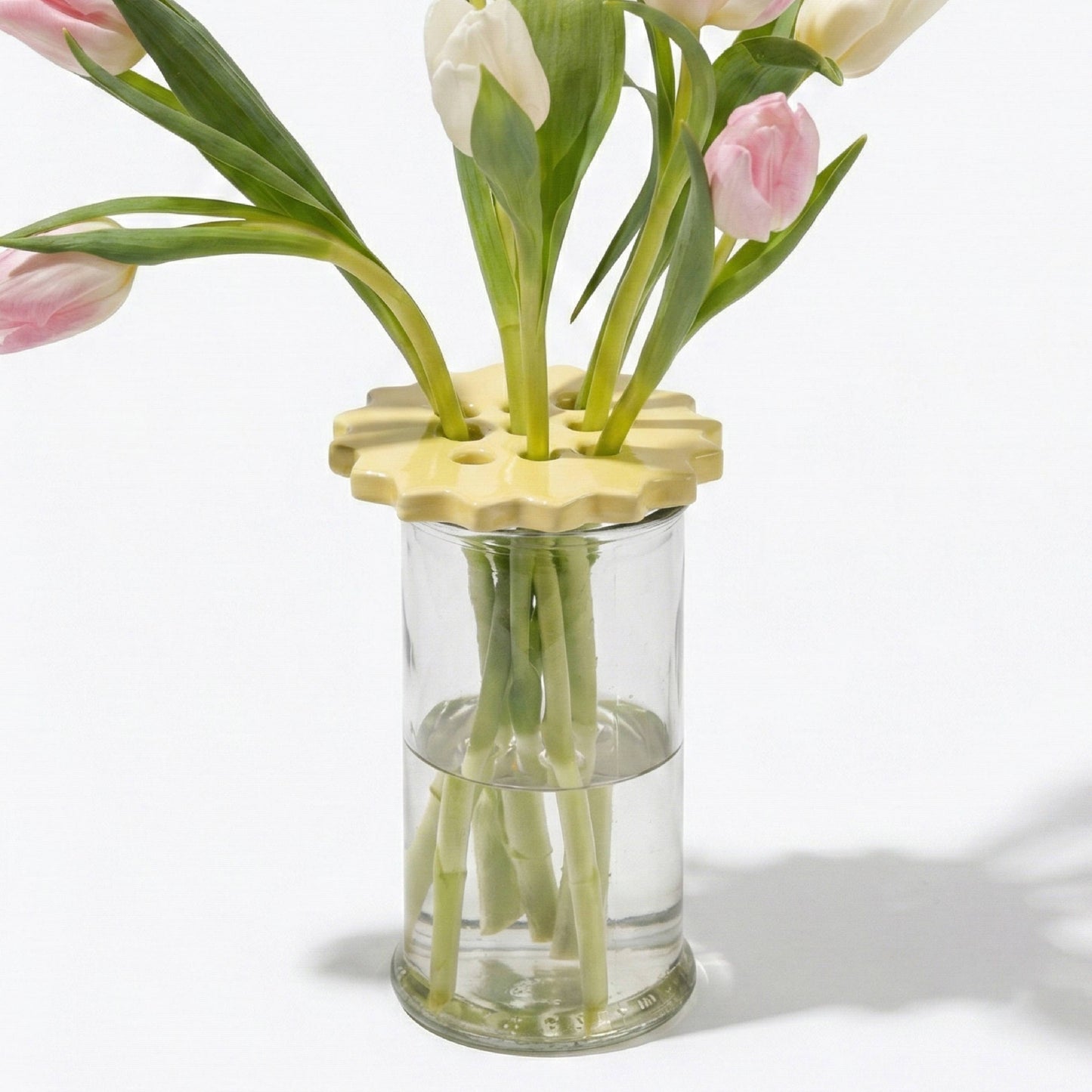 Sunshine Flower Frog | Butter Yellow | Ceramic Lid