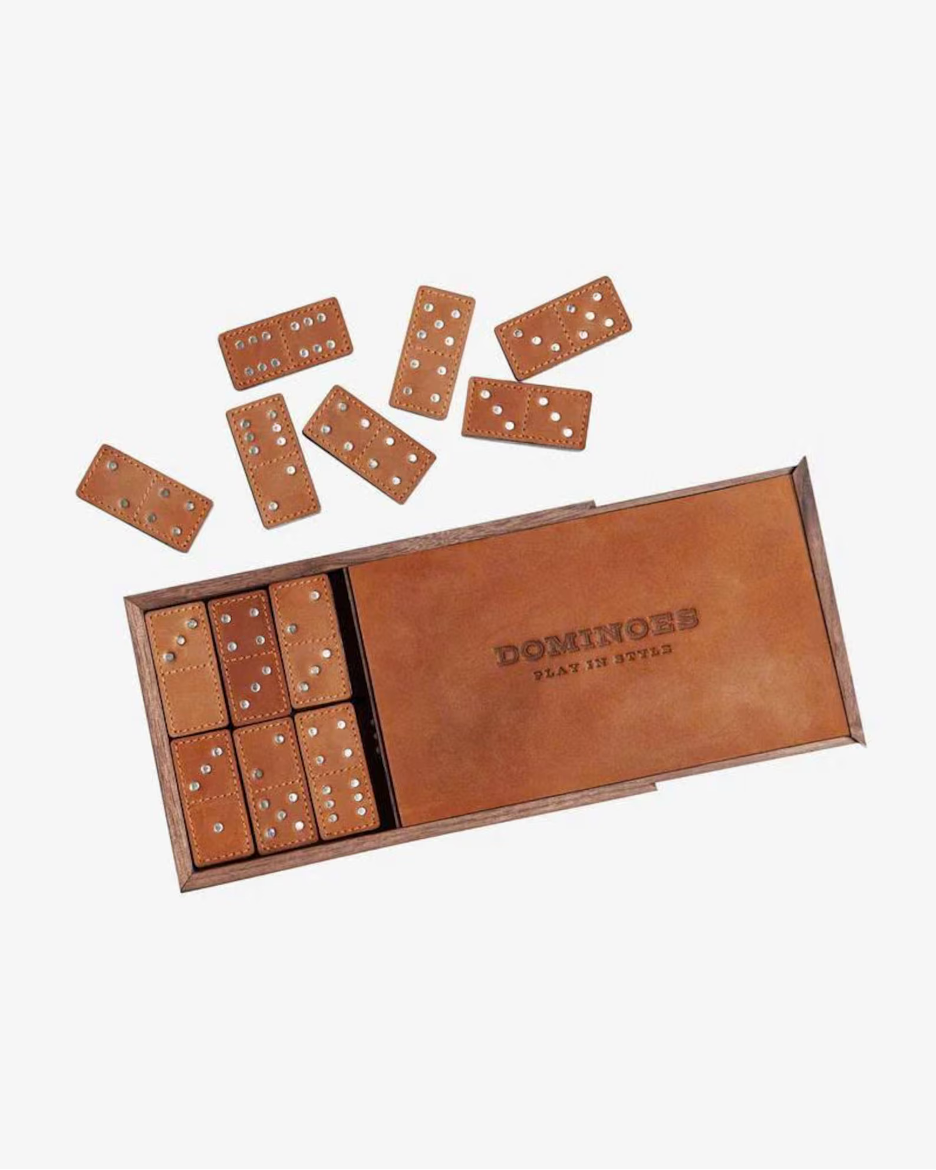 Handcrafted Leather Domino Set