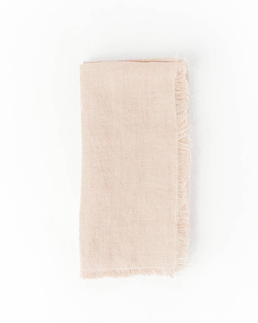 Stone Washed Linen Dinner Napkin | Handwoven in India