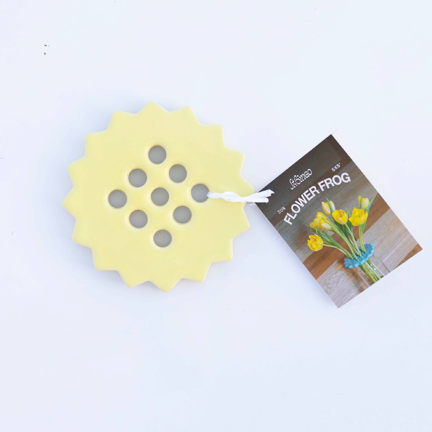 Sunshine Flower Frog | Butter Yellow | Ceramic Lid