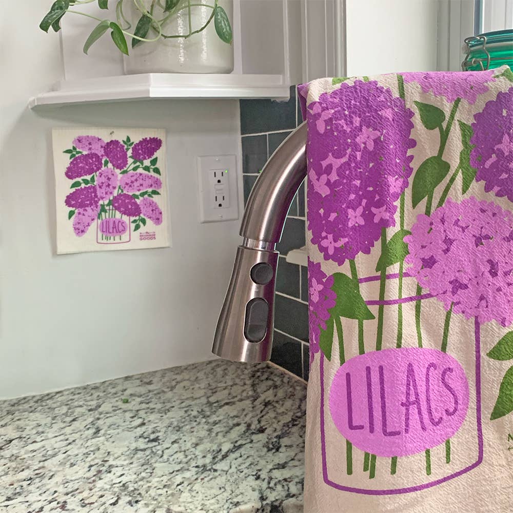 Lilac - Tea Towel + Sponge Cloth Set
