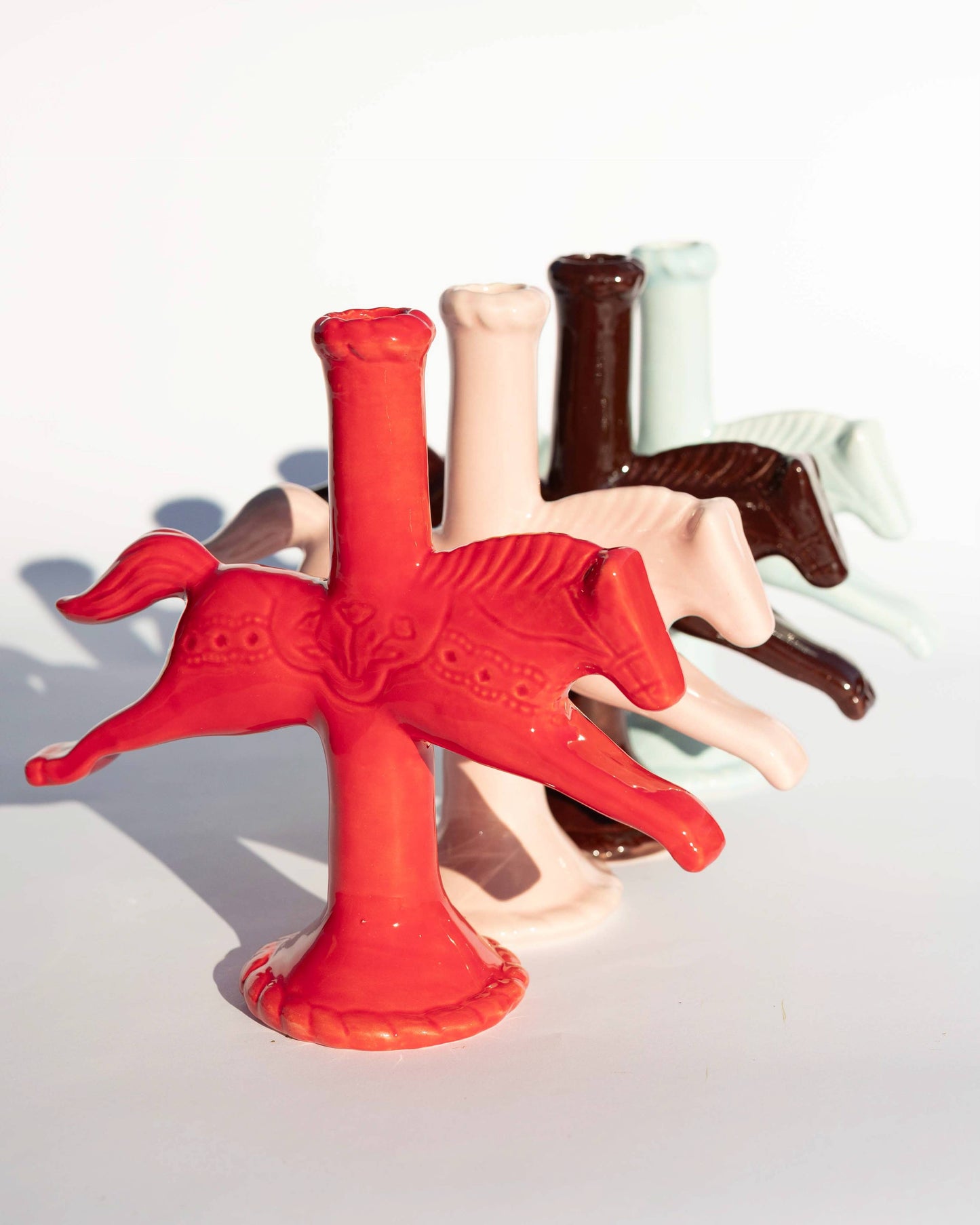 Dala Horse Candlestick Holder | Dark Chocolate