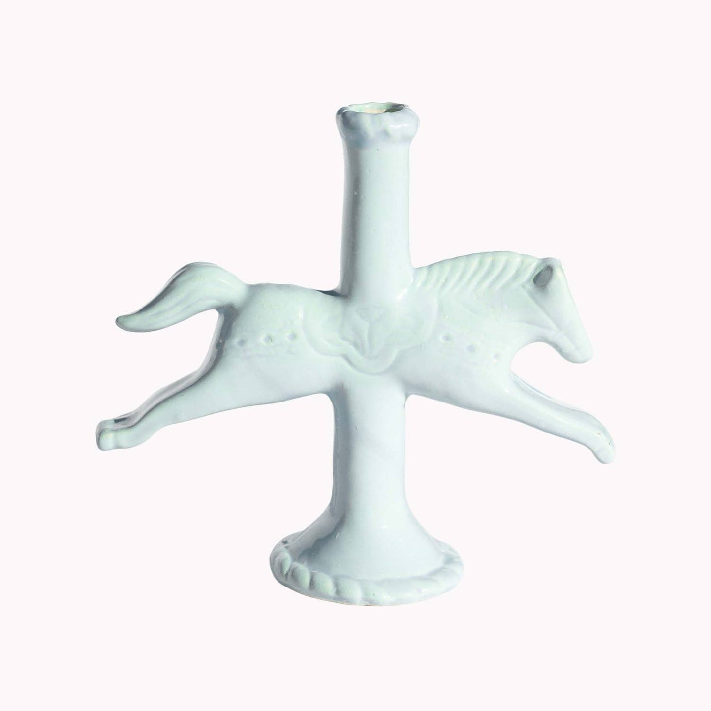 Dala Horse Candlestick Holder | Blue