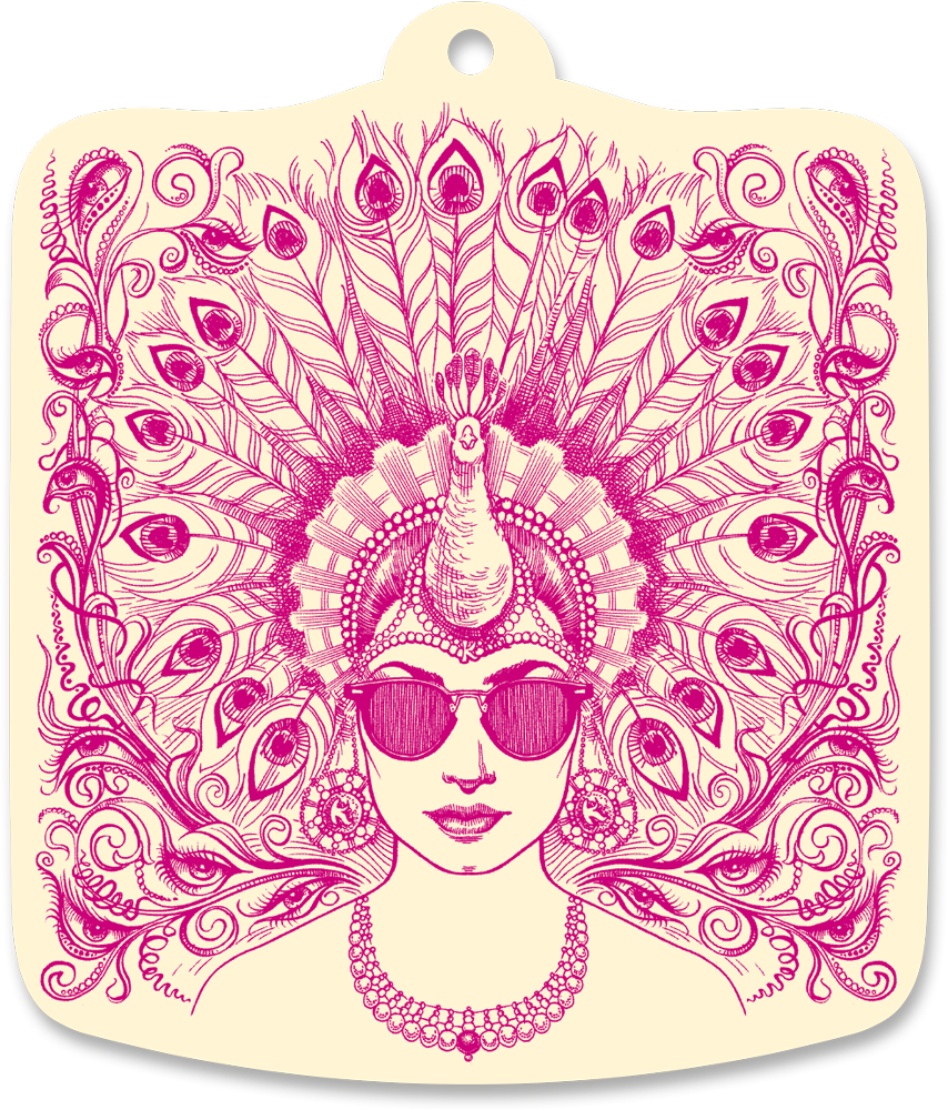 Peacock Madame Ornament