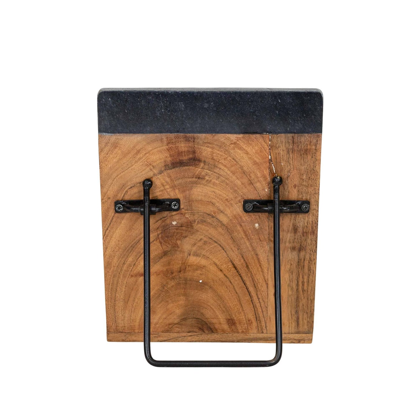 Louisa Cookbook Holder Acacia Wood Marble & Metal
