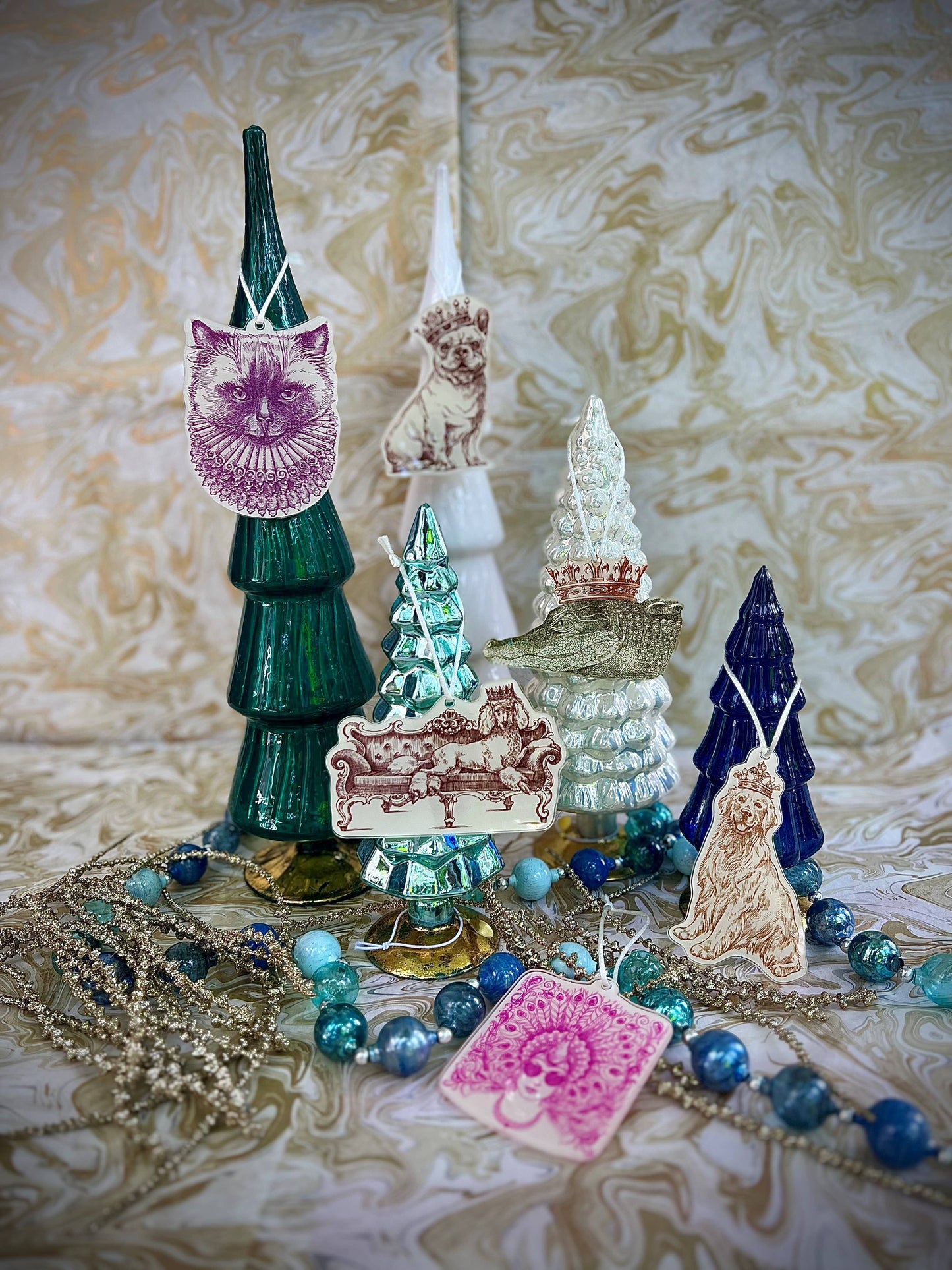 Peacock Madame Ornament