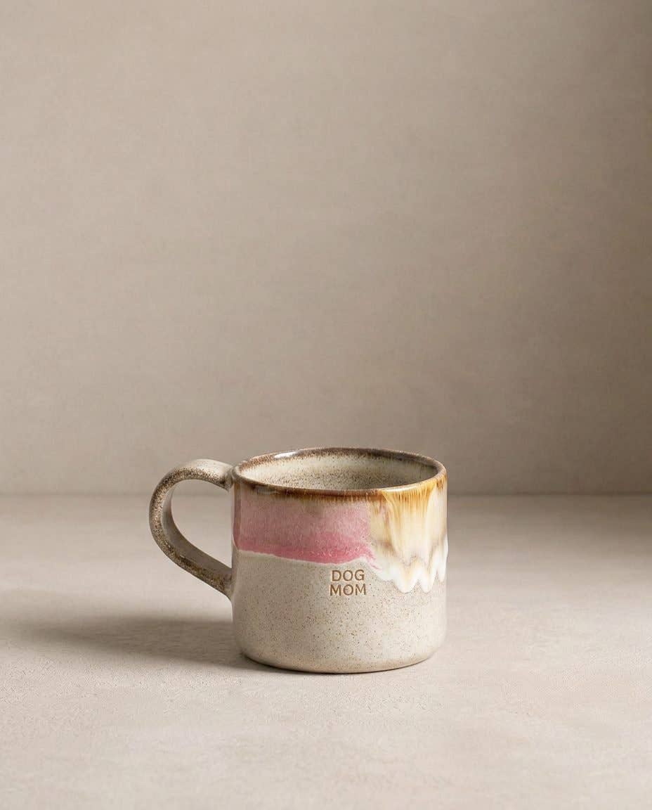 Mug 12.2oz / 360ml Dog Mom stoneware ceramic — Melting Ice Cream Collection