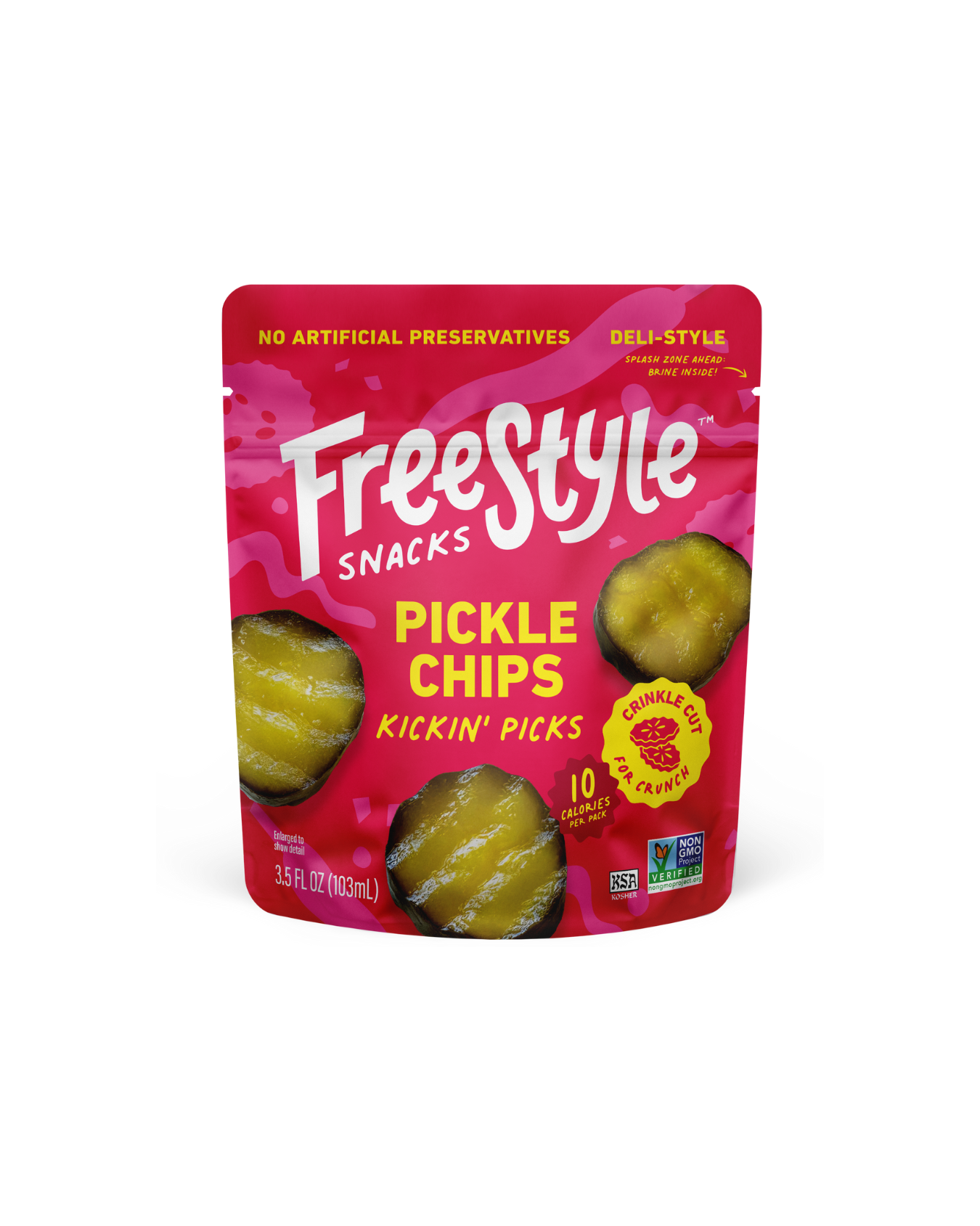 Spicy Dill Pickle Chips 3.5oz - Freestyle Snacks