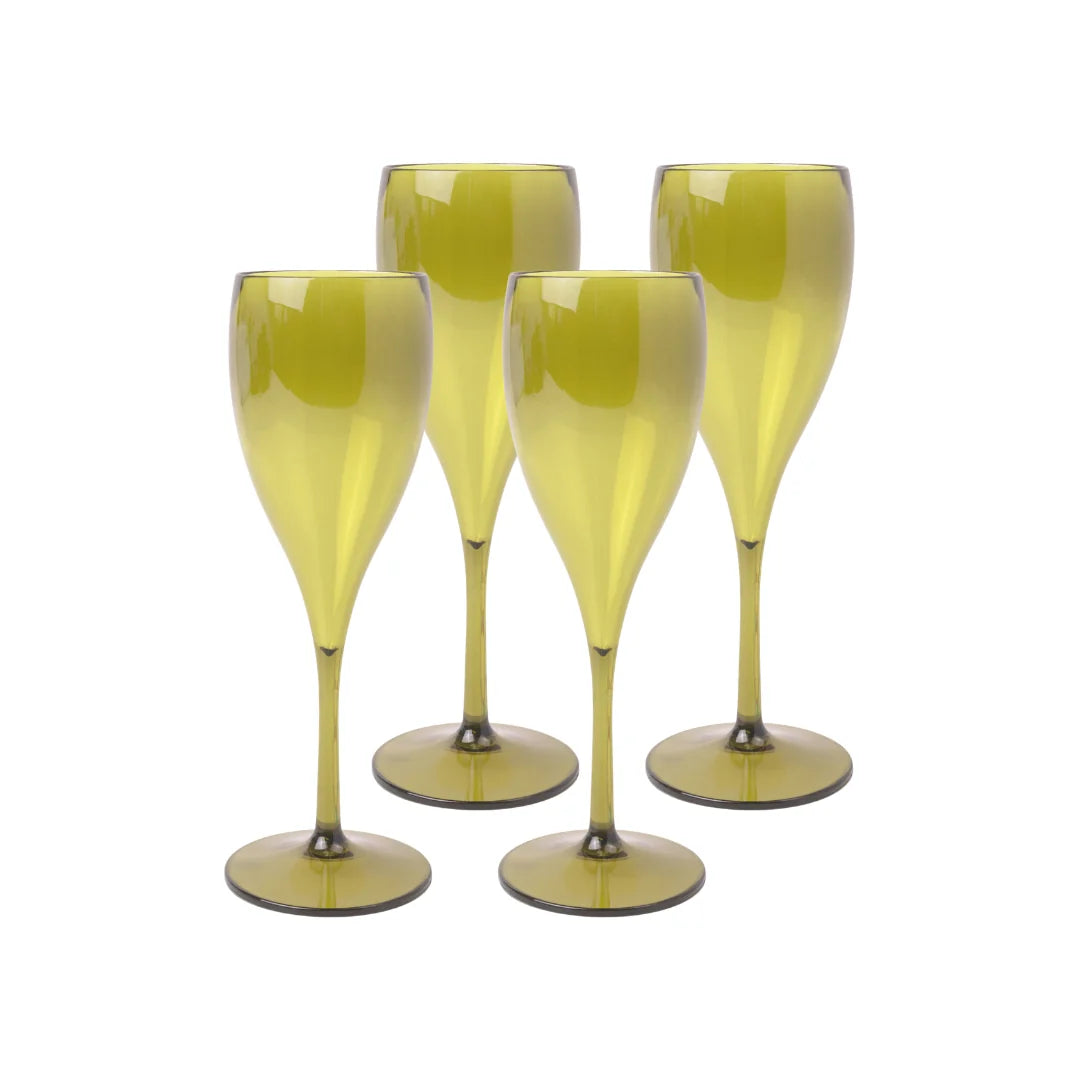 The Henry Champagne Glass - Olive