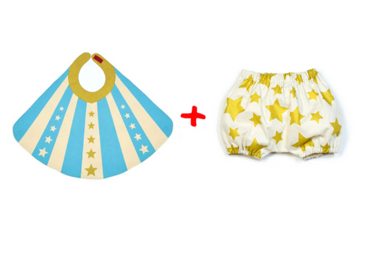 Blue Baby Hero Cape + Bloomer Set (6-12mo)
