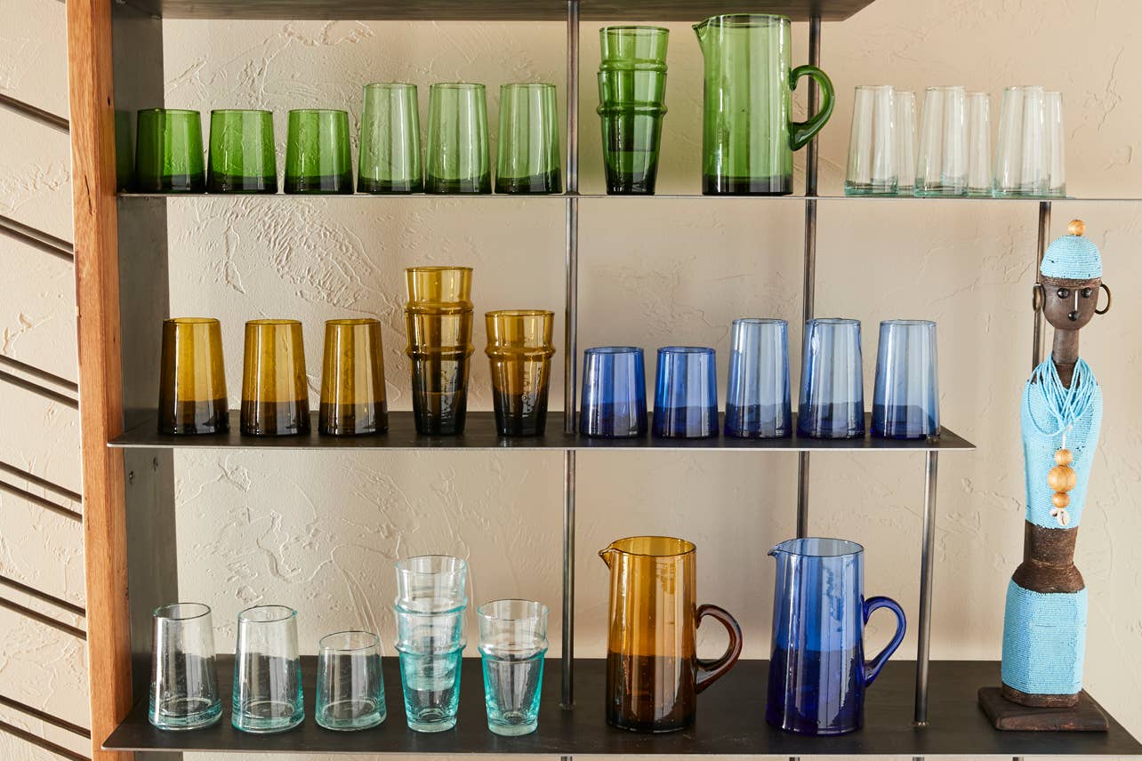 Moroccan Cone Glassware Large - Green