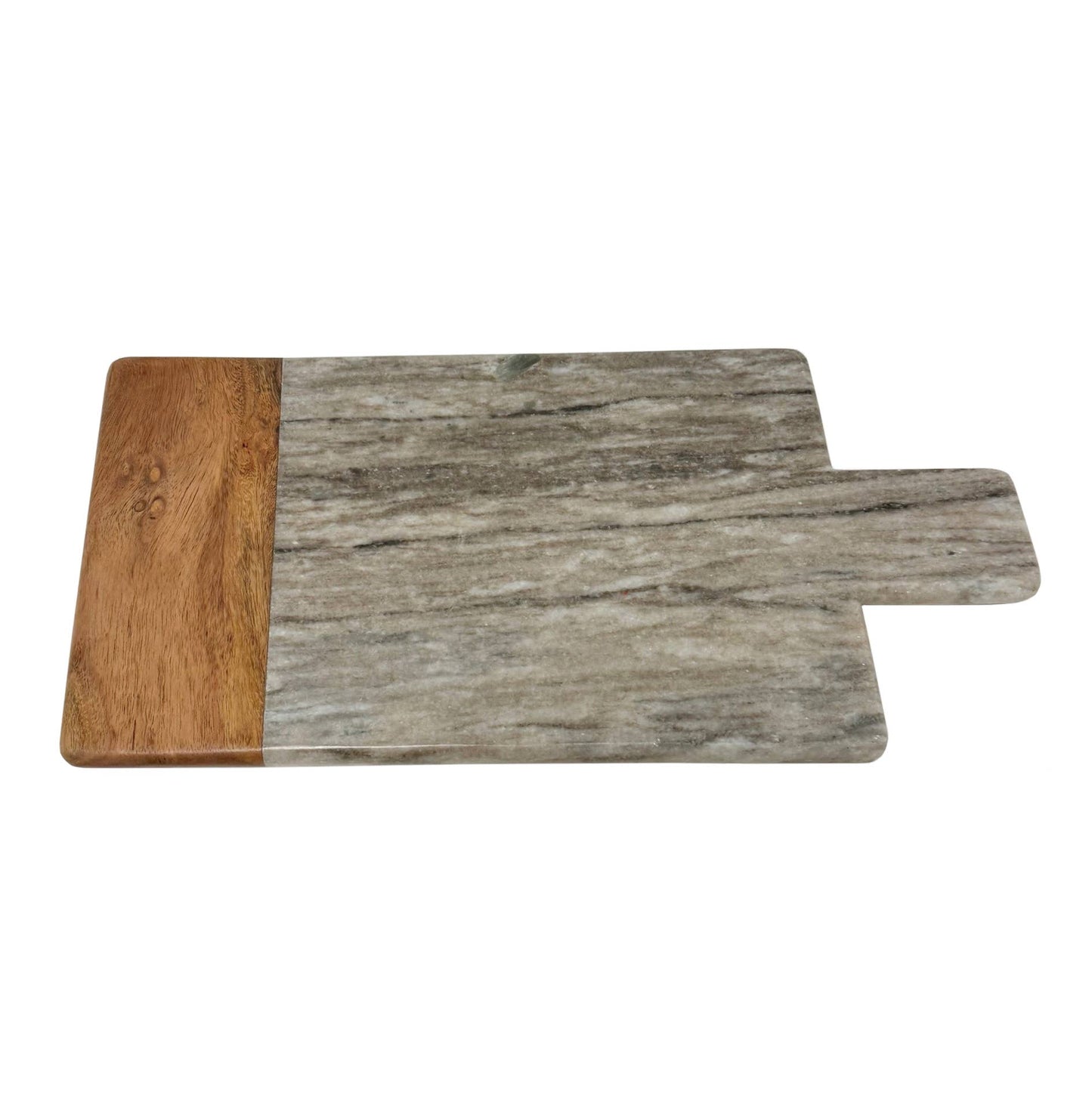 Rectangular Marble & Acacia Wood Charcuterie Board