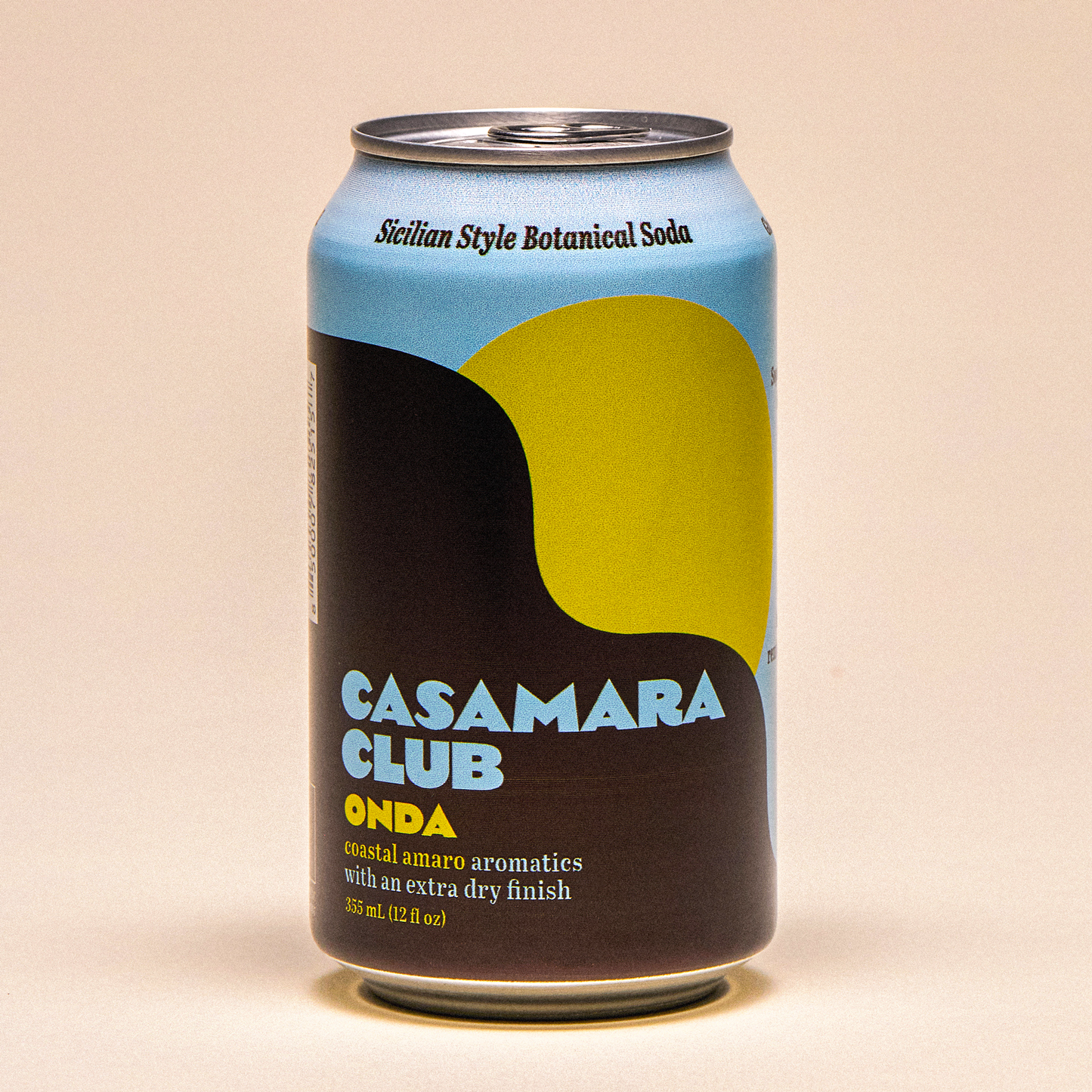 Onda cans, coastal amaro — Sicilian style botanical soda