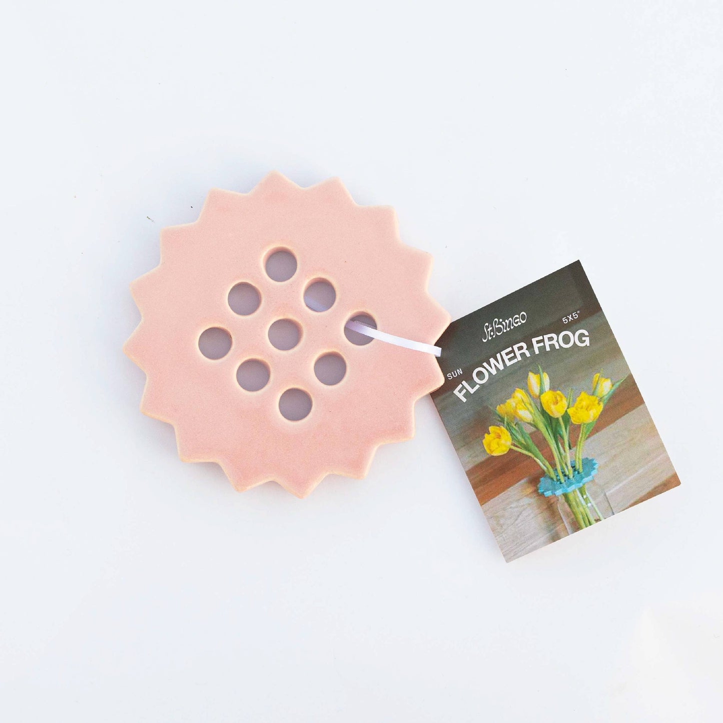 Sunshine Flower Frog | Pink | Ceramic Lid