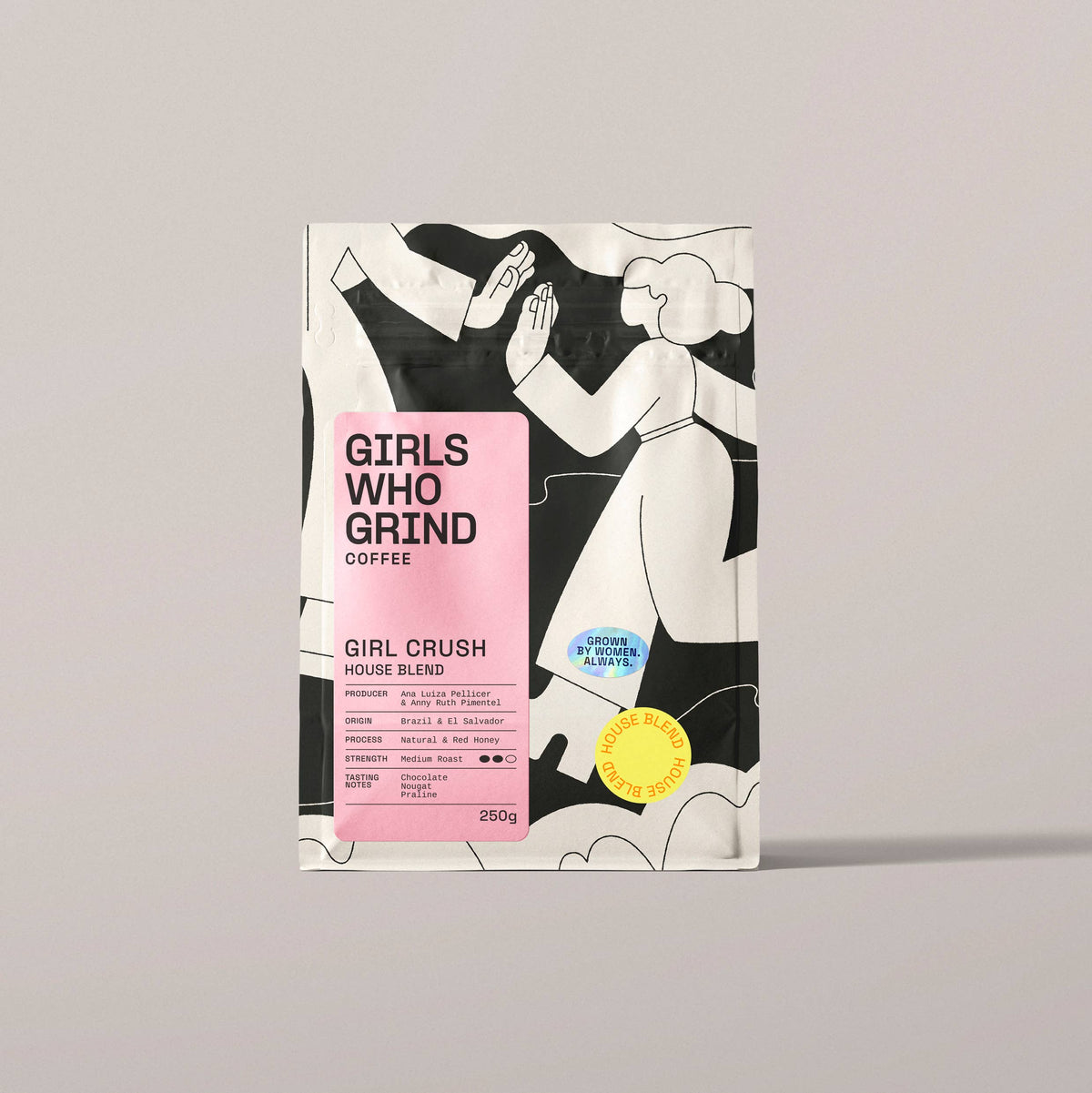 Coffee, Girl Crush blend. El Salvador & Brazil.