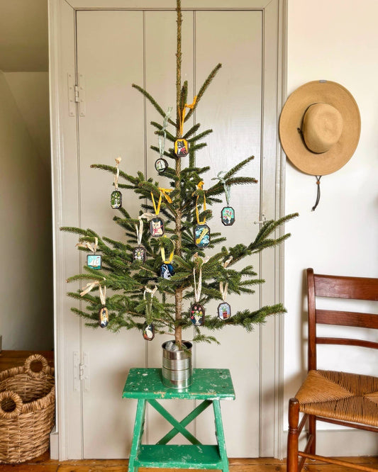 Hellebore ~ Art Locket Ornament Floral Handmade 