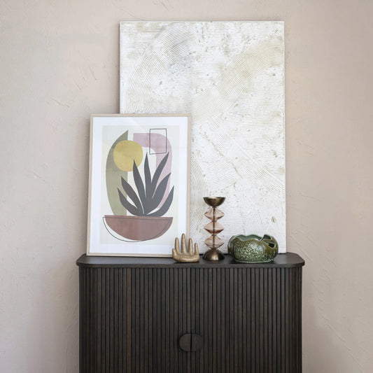 Recycled Glass & Metal Pillar Holder (Holds 3" Pillar)