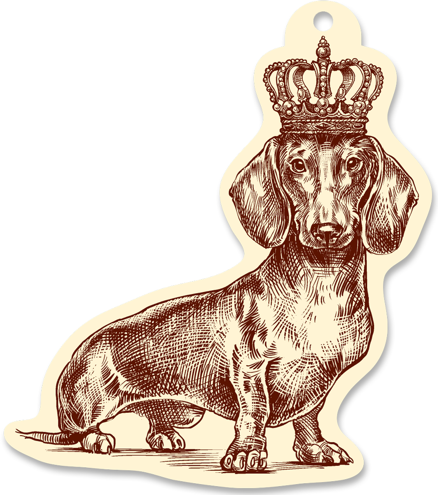 Royal Dachshund Ornament