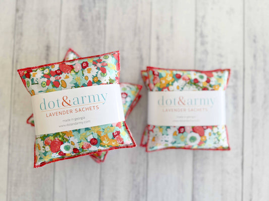 Bountiful Floral Lavender Sachets, set of two