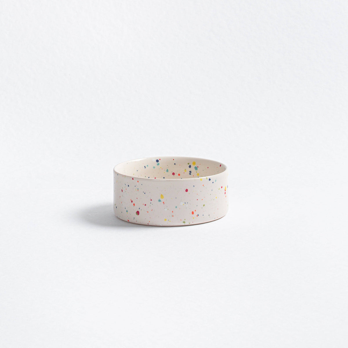 White Large stoneware ceramic Pet Bowls — Party Collection