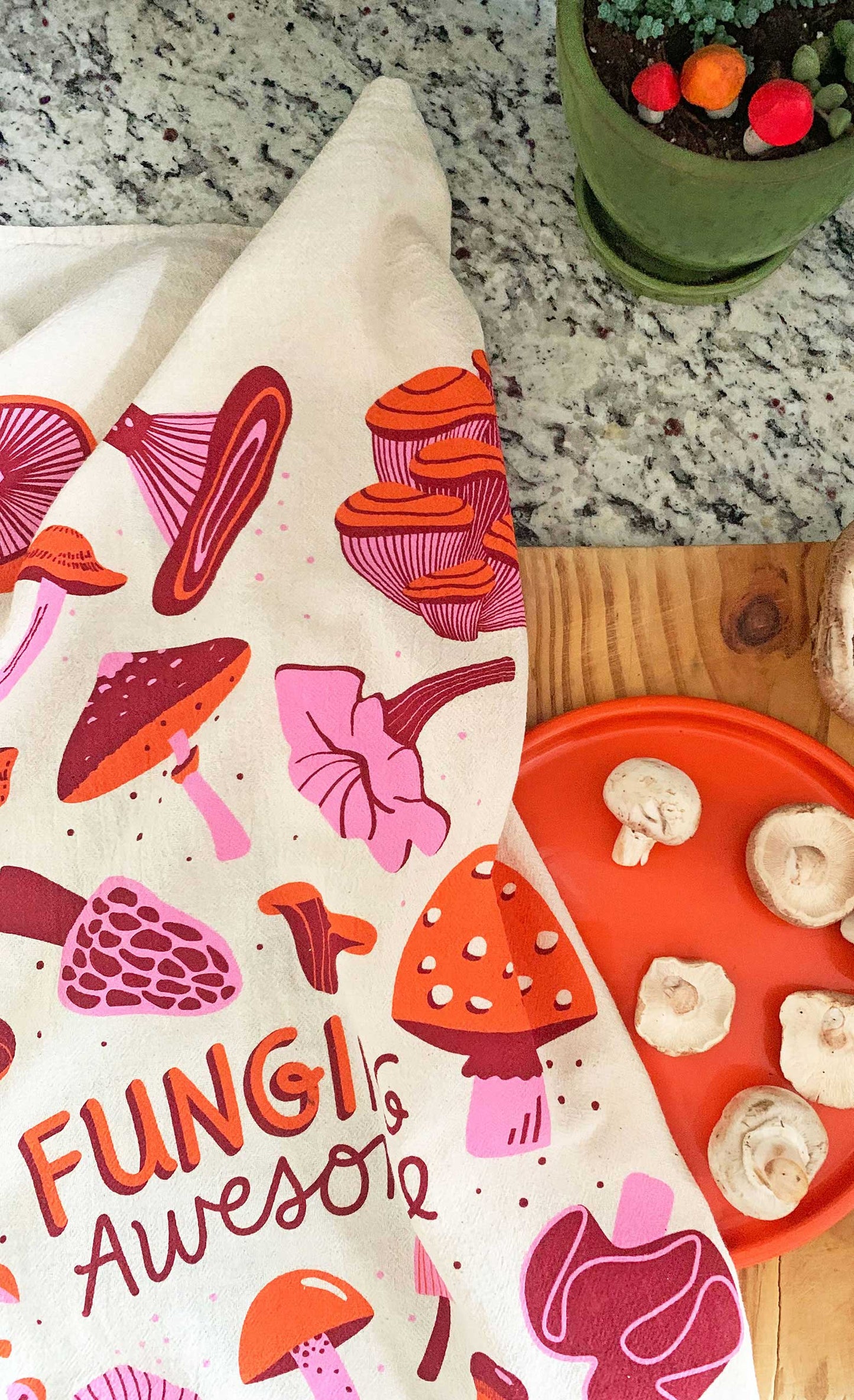 FALL FEAST (Mushroom, Gourd / Pumpkin) - Tea Towel Set of 2