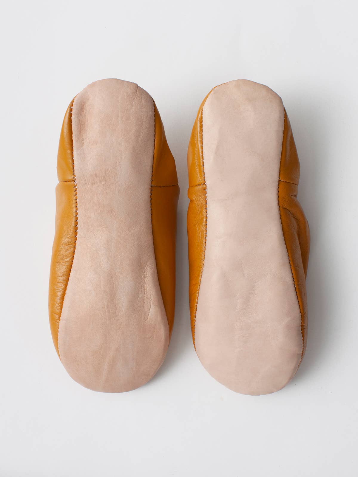 Moroccan Babouche Basic Slippers, Ochre