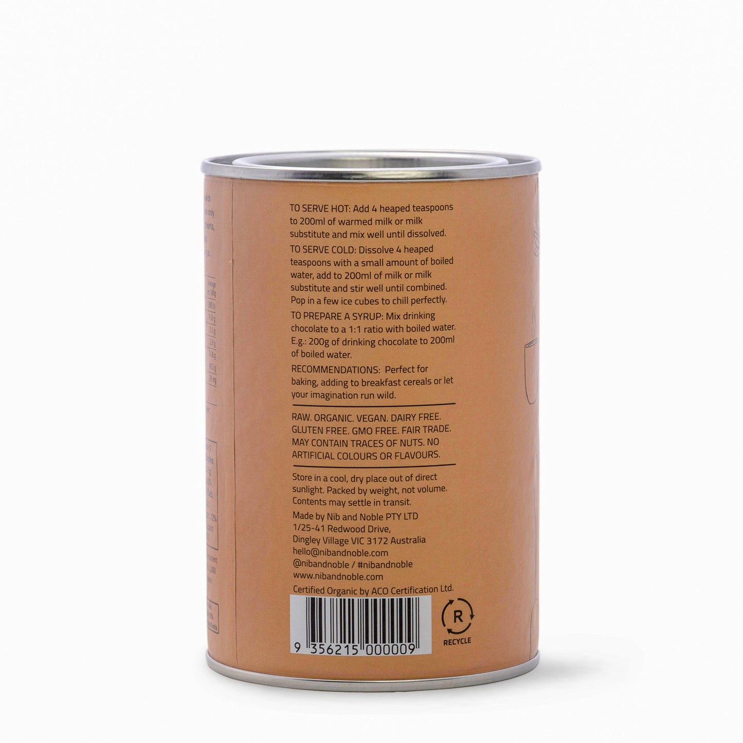 200g Organic Drinking Chocolate Original