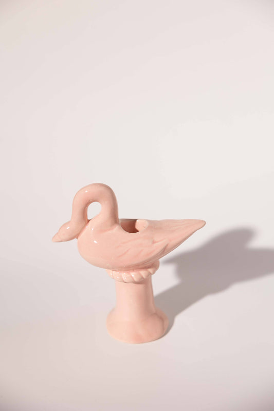 Nordic Swan Candlestick Holder | Pink