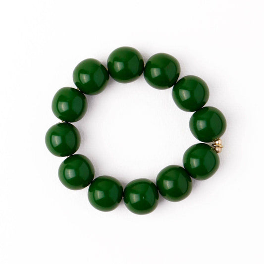 Cece Large Resin Bead Bracelet Green