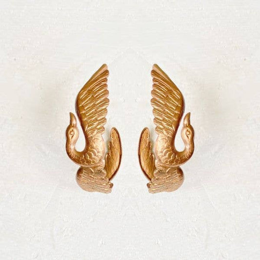 Crane Hoop Bird Earrings Stork Heron