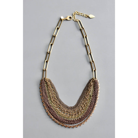 HYL321 Multi strand chain necklace