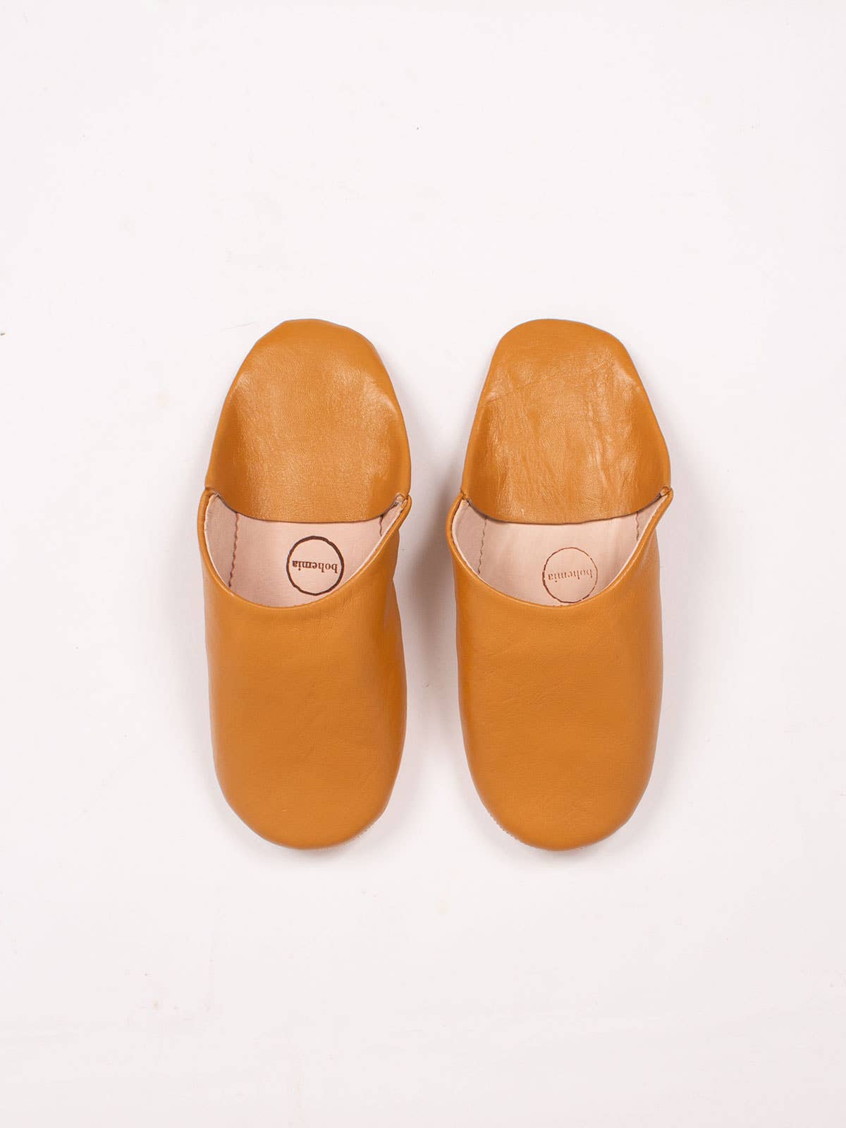 Moroccan Men's Babouche Slippers, Ochre